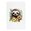 Purely Home Floral Sloth Tea Towel - Exotic Animals &