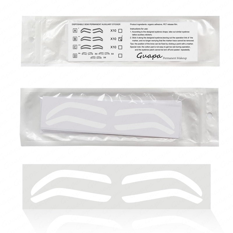 Permanent Makeup Eyebrow Auxiliary Stickers,Airbrush Brow Stickers Stencils Shape Tape,Brow