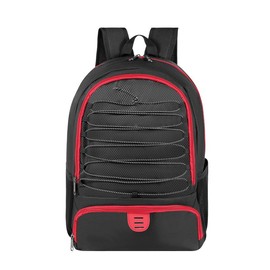 TRAILKICKER T Back to school season student basketball bag Backpack Sneakers compartment 30L capacity lightweight breathable bag Football bag Backpack suitable for volleyball football sports travel school gym - Color: RED