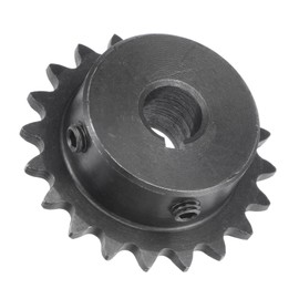 Kozelo Roller Sprocket B Type - [20 Tooth x 10mm ID] Carbon Steel with 2pcs Screw Chain Sprocket for Milling Drilling Machines ISO 04C Use | 1/4 Inch Pitch, #25 Chain