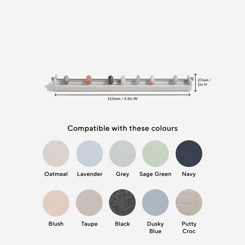 Stackers Long Grey Charm Bar for Blush, Taupe and Dusky