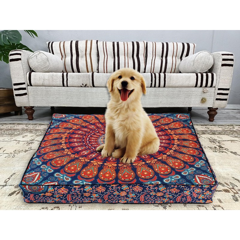 35" Mandala Large Floor Pillow Cover Meditation Cushion Seating Throw