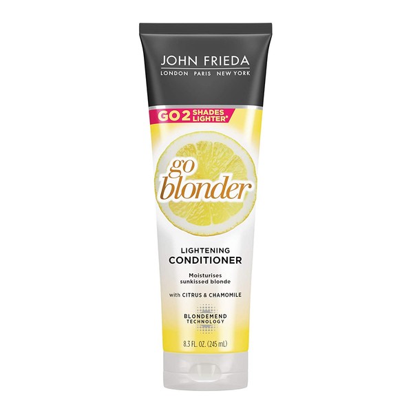 John Frieda Sheer Blonde Go Blonder Conditioner, 8.3 Ounce Gradual Lightening Conditioner, with citrus and chamomile, featuring our BlondMend Technology