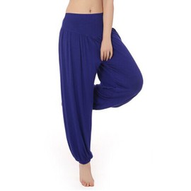 MEISHINE® Pantaloni da donna Modal elasticizzati, ideali per sport, yoga, danza, jogging, allenamento, blu royal, XXL