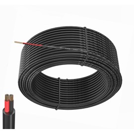 TUOFENG 18 awg 2 Conductor Wire, 2 Wire Cable 33 ft Stranded PVC Cord, 12V Low Voltage/Oxygen-Free Copper/18/2 Wire for Automotive Wire LED Strips Lamp Lighting Marine