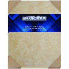 50 Old Age Parchment 60# Text (=24# Bond) Paper Sheets - 8.5 X 11 Inches Standard Letter|Flyer Size - 60 Pound is Not Card Weight - Vintage Colored Old Parchment Semblance