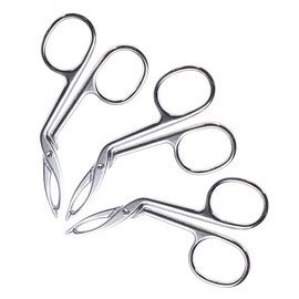 BIUDECO Precision Eyebrow Tweezers 3pcs Stainless Steel Scissor Tweezers for Women Hair Removal Brow Kit Comfortable Grip Beauty Tool