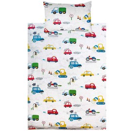 KEAYOO Cot Bedding - 100% Cotton 100X135CM Cot Duvet Cover + Pillowcase for Toddler