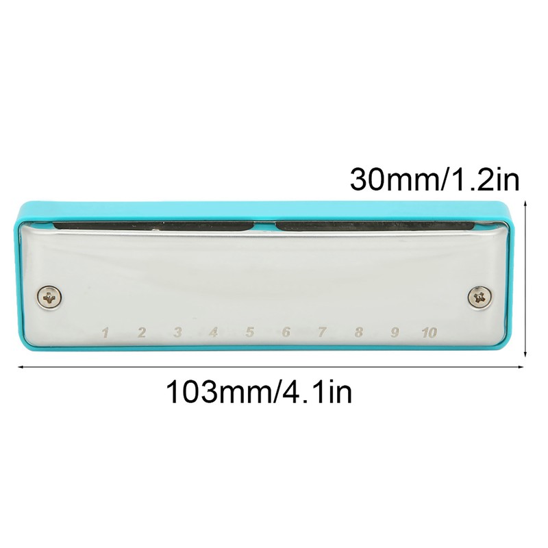 Blues Harmonica 10-Hole Mouthorgan Ab Key Portable Wind Instrument High
