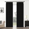MRTREES Curtain Children's Room Curtains Black Blackout Curtains with Ruffle
