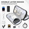 Tking Versatile Travel Organiser with Zip, Double Layer Electronic Accessories,