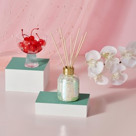 Capri Blue Reed Diffuser - Comes with Havana Vanilla Scented Diffuser Oil, Diffuser Sticks, and Mercury Iridescent Glass Bottle - Aromatherapy Diffuser (5.7 fl oz)