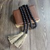 NAGUA 58” Wood Bead Garland Coffee Table Decor Farmhouse Beads