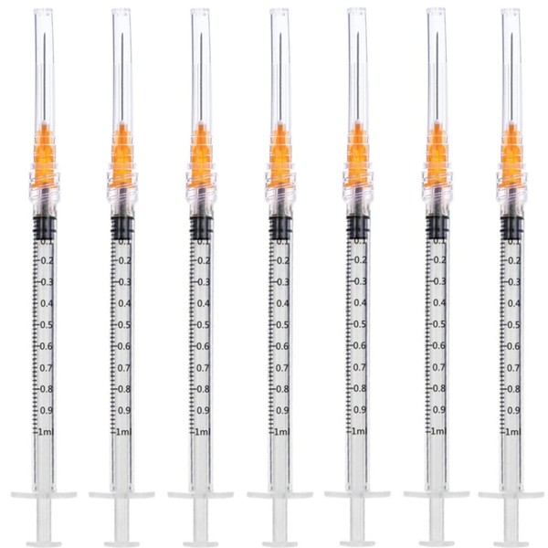 100 Pack 1ml 25Ga Lab Dispensing Syringe Tool, Industrial and