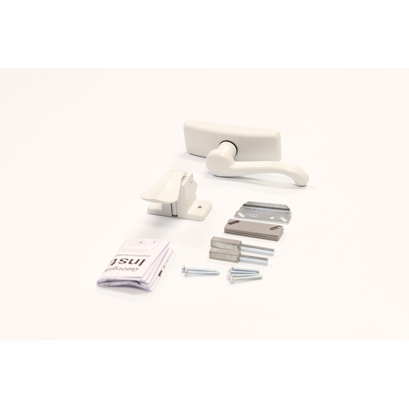 Larson Certified Storm Door White Georgian Lever, Storm Door Handle