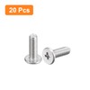 sourcing map M3-0.5 x 10mm 20Pcs Flat Round Head Screws