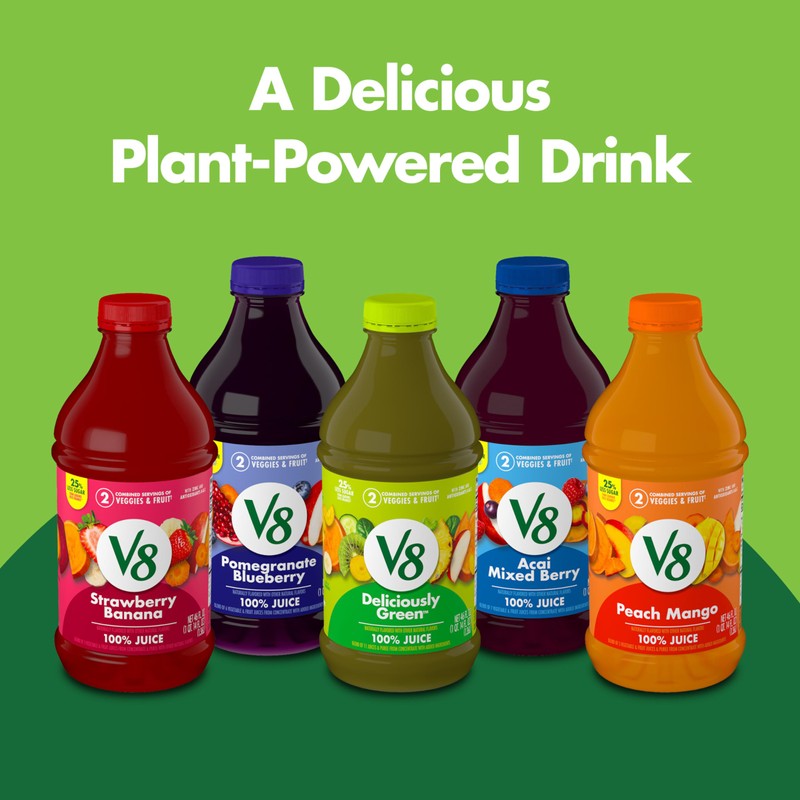 V8 Blends 100% Juice Strawberry Banana Juice, 46 fl oz