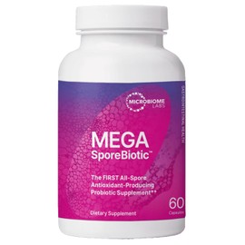 Microbiome Labs Microbiome Labs MegaSporeBiotic Probiotics for Women & Men - Spore Based Probiotics for Digestive Health - Shelf Stable & Travel-Friendly (60 Capsules)