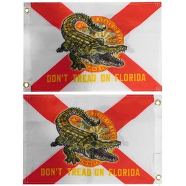 Don't Tread On Florida State Premium Quality Heavy Duty Fade Resistant 12x18 12"x18" Double Sided 100D Woven Poly Nylon Boat Flag Banner Grommets