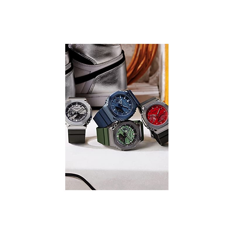 Casio G-Shock GM-2100B-3AJF Men's Watch, Metal Cover, Green, Metal Covered