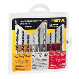Pretul JBMX-9P, Juego de 9 brocas alta velocidad, concreto y madera
