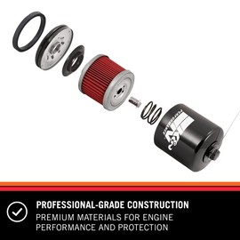 K&N Powersports Filtro de Aceite de Alto Rendimiento, Cromado, Fitment