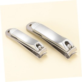 Mikinona 2pcs Portable Nail Clippers Ergonomic Stainless Steel Nail Cutter for Easy Manicure and Includes S present for Friends and Family