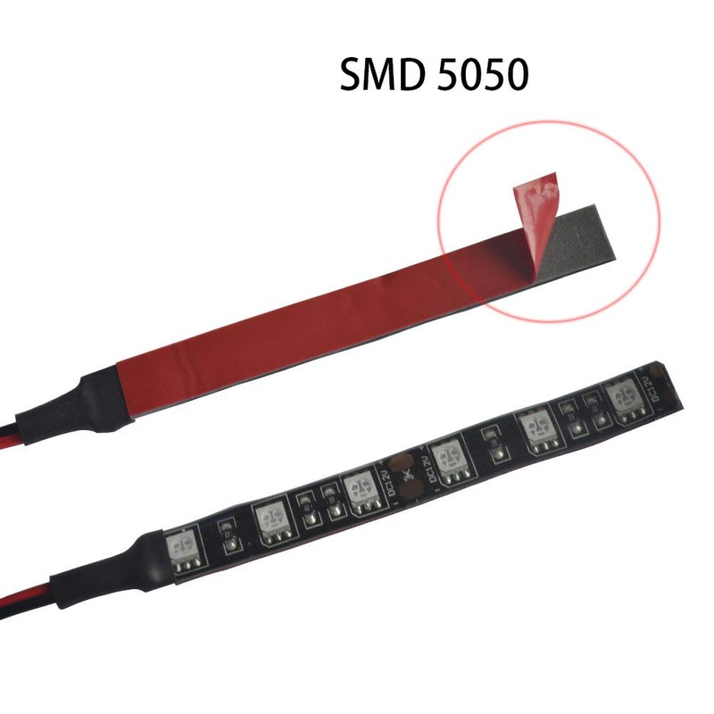 Universal 2pc 5050 Led strip for Motorcycle Bike Amber LED