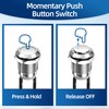 DaierTek 12V Momentary Push Button Switch 12mm Small Metal Waterproof