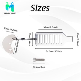 MEGAVOW 2 Pack Portable Door Lock, Stainless Steel Travel Lock, No Drilling, Travel Lock Door Universal with Storage Bag for Home, Hotel, Door Locks for Travelers