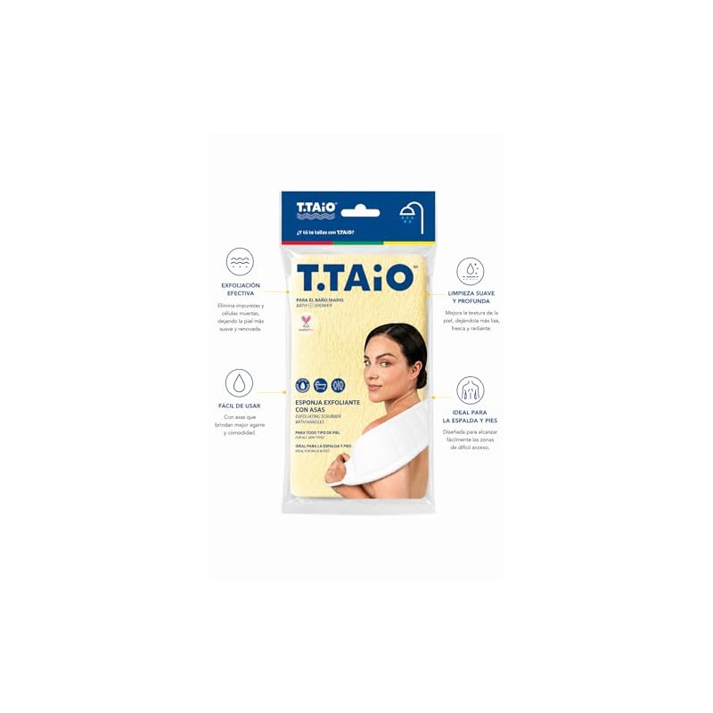 Banda Esponja Exfoliante para Baño con Asas T Taio