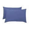 Hamilton McBride 68 Pick Polycotton French Blue Pillowcase Pair