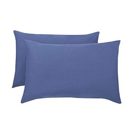 Hamilton McBride 68 Pick Polycotton French Blue Pillowcase Pair