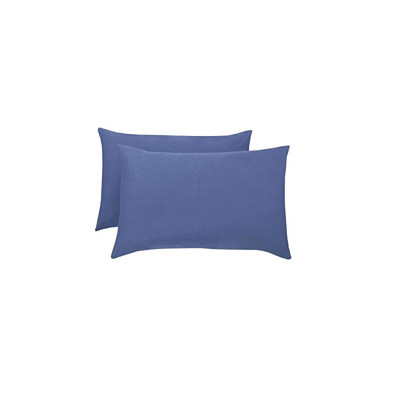 Hamilton McBride 68 Pick Polycotton French Blue Pillowcase Pair