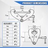 FITHOIST Beam Clamp 11000lbs, 5 Ton Load Capacity I Beam