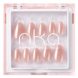 Press-On Nails Kit, 30 Soft Acrylic Nails in 15 Sizes with Nail Glue, Sticky Tabs, Prep Tools & Reusable Case – Long-Lasting, Salon Look, Glazed Lotus Short Oval