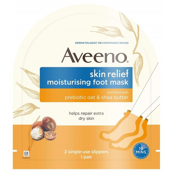 Aveeno Skin Relief Moisturising Foot Mask - 1 Pair