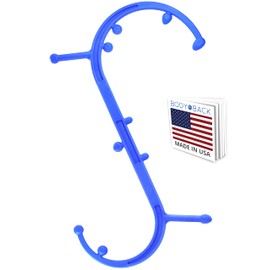 Body Back Buddy Classic - Trigger Point Massage Tool, Neck and Back Massager Handheld, Manual Self Massager, Massage Cane, Muscle Knot Remover with Instructions (Blue Marbled)