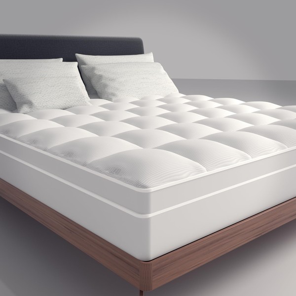 Nutan 3-Inch Quilted Cotton & Fluffy Mattress Topper, Cooling, Soft,