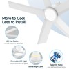 ocioc 52 Inch Ceiling Fans with Lights, Large Air Volume