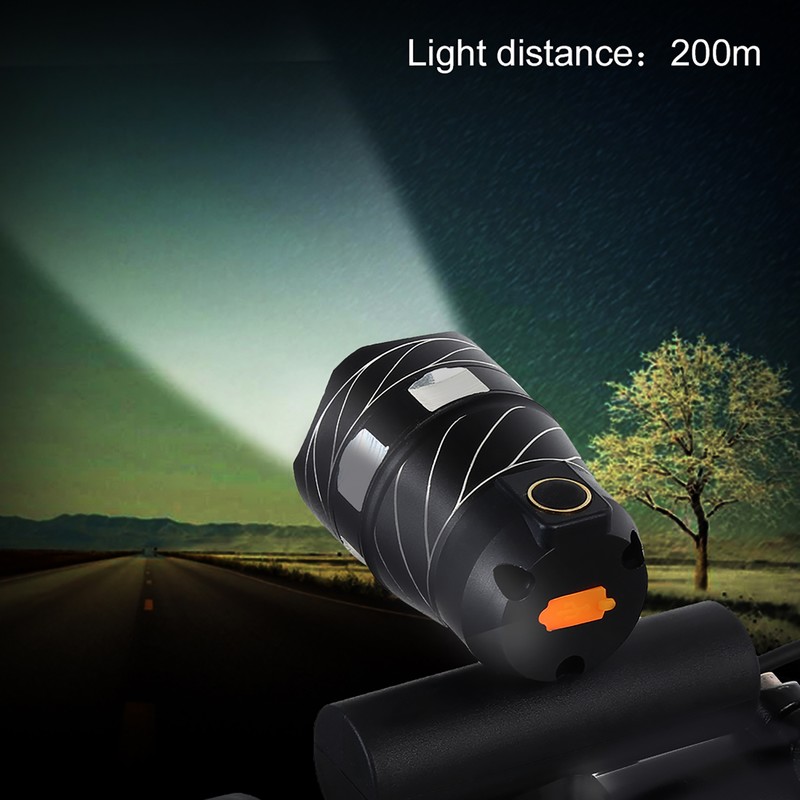Bike Headlight USB Rechargeable Waterproof Bicycle Handlebar Front Light Cycling