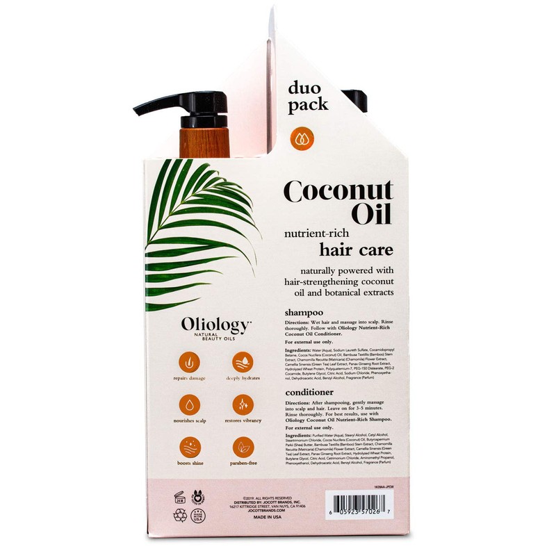 Oliology Nutrient Rich Coconut Oil Shampoo & Conditioner Combo Pack