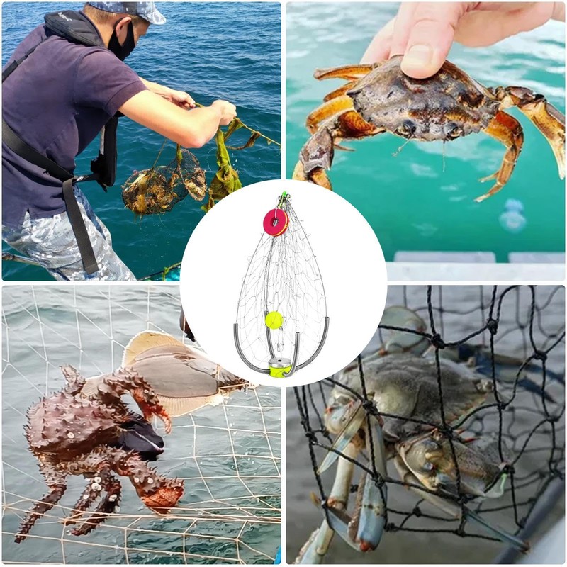 Crab Net | Automatic Folding Efficient Crab Cage,Compact Crab Net,