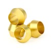 GASHER 100PCS Brass Compression Fitting, Brass Compression Sleeve Ferrules 3/16"