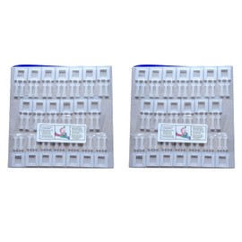 120m: Blue Polypropylene pallet/box strapping kit, 2x: 60m x 12mm strapping + 20x plastic buckles - in cardboard dispenser