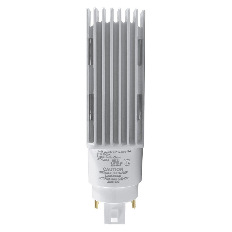 Lunera G24Q 4-Pin Horizontal CFL LED Light Bulb, 11W, 1445