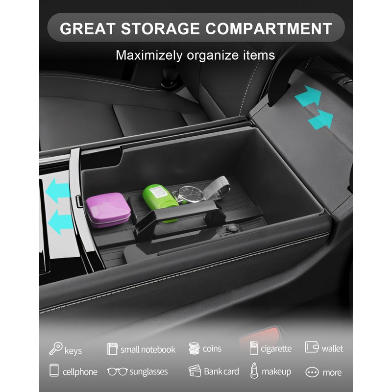 CDEFG for 2024 2025 GMC Acadia Center Console Organizer for