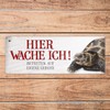 Metal Sign with Turtle Motif and Saying "Betreten auf eigene