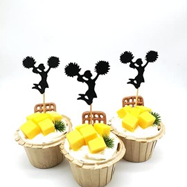 HNFCH Cheerleading Gymnastics Cupcake Toppers Gymnastic girls birthday party cheerleading theme decorations 20 Pieces