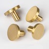 RZDEAL Cabinet Knobs,Solid Brass Round Dresser Drawer Knobs and Pulls